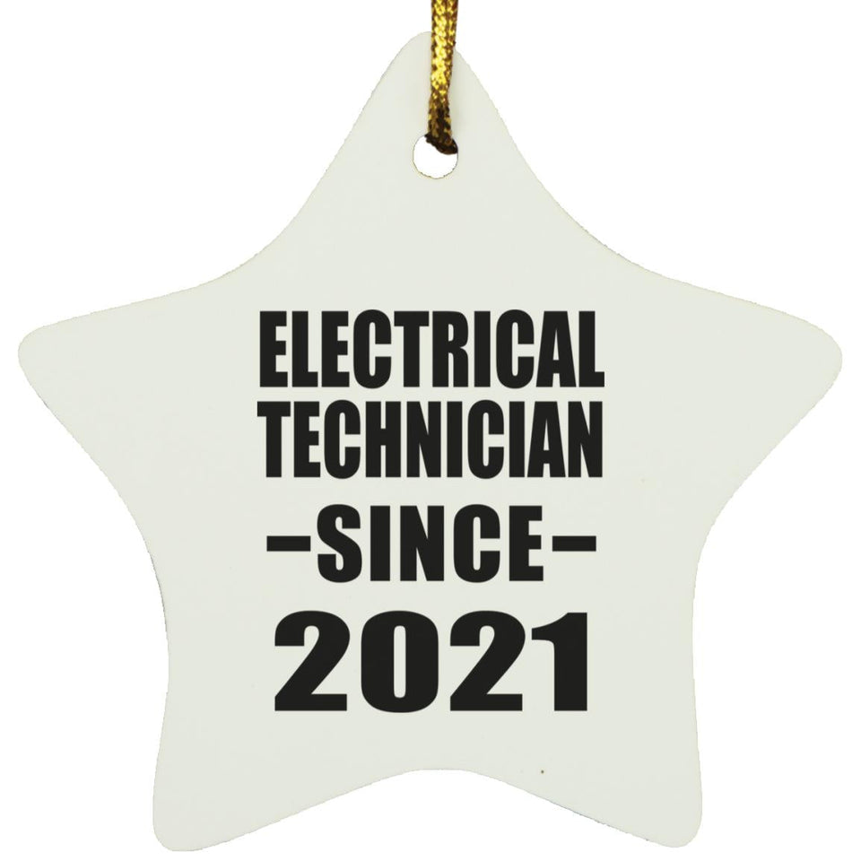 Electrical Technician Since 2021 - Star Ornament