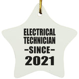 Electrical Technician Since 2021 - Star Ornament