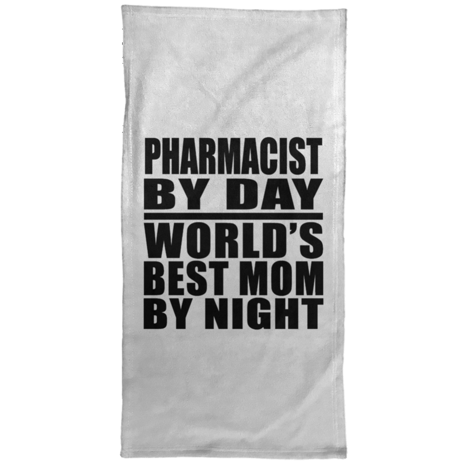 Pharmacist By Day World's Best Mom By Night - Hand Towel