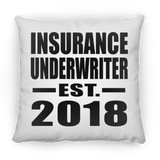 Insurance Underwriter Established EST. 2018 - Throw Pillow