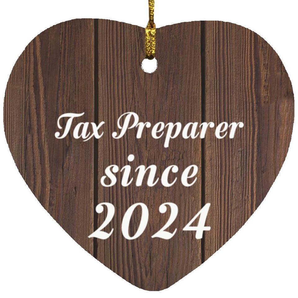 Tax Preparer Since 2024 - Heart Ornament D