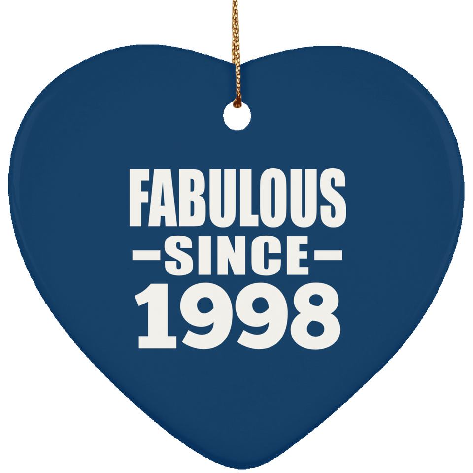 26th Birthday Fabulous Since 1998 - Heart Ornament