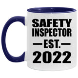 Safety Inspector Established Est. 2022 - 11oz Accent Mug Purple
