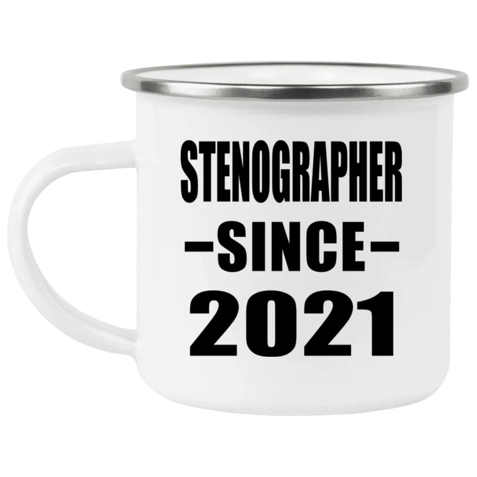 Stenographer Since 2021 - 12oz Camping Mug