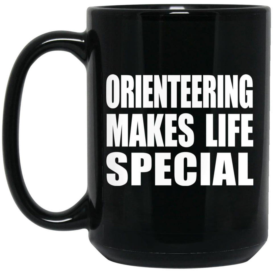 Orienteering Makes Life Special - 15oz Coffee Mug Black