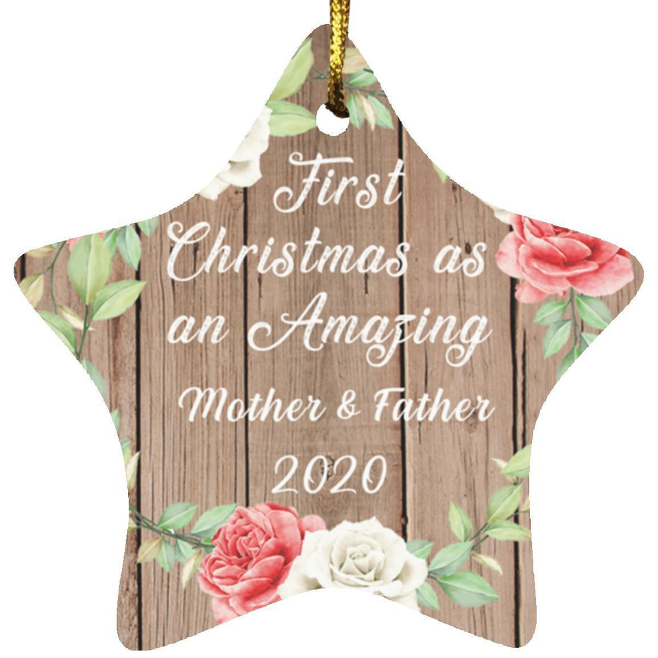 First Christmas As an Amazing Mother & Father 2020 - Star Ornament B