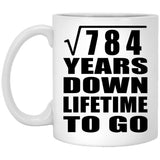 28th Anniversary Square Root of 784 Years Lifetime To Go - 11oz Coffee Mug