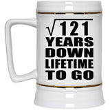 11th Anniversary Square Root of 121 Years Lifetime To Go - Beer Stein