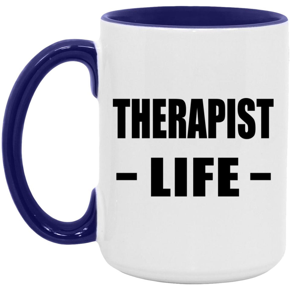 Therapist Life - 15oz Accent Mug Purple