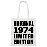 50th Birthday Original 1974 Limited Edition - Tote Bag White