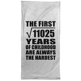 105th Birthday Square Root of 11025 Years of Childhood - Hand Towel