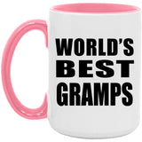 World's Best Gramps - 15oz Accent Mug Pink