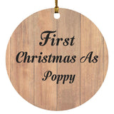 First Christmas As Poppy - Circle Ornament C