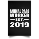 Animal Care Worker Established EST. 2019 - Poster Portrait
