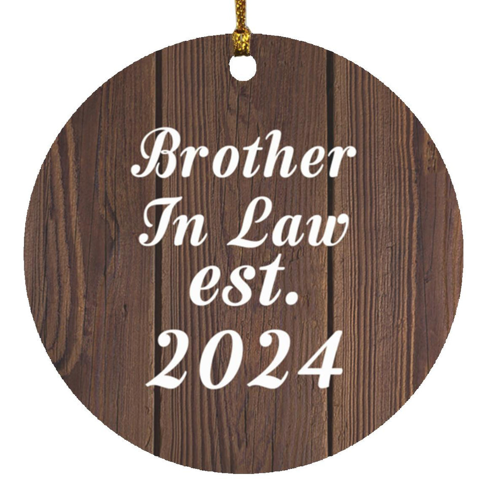 Brother In Law Established EST. 2024 - Circle Ornament D