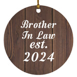 Brother In Law Established EST. 2024 - Circle Ornament D