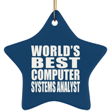 World's Best Computer Systems Analyst - Star Ornament
