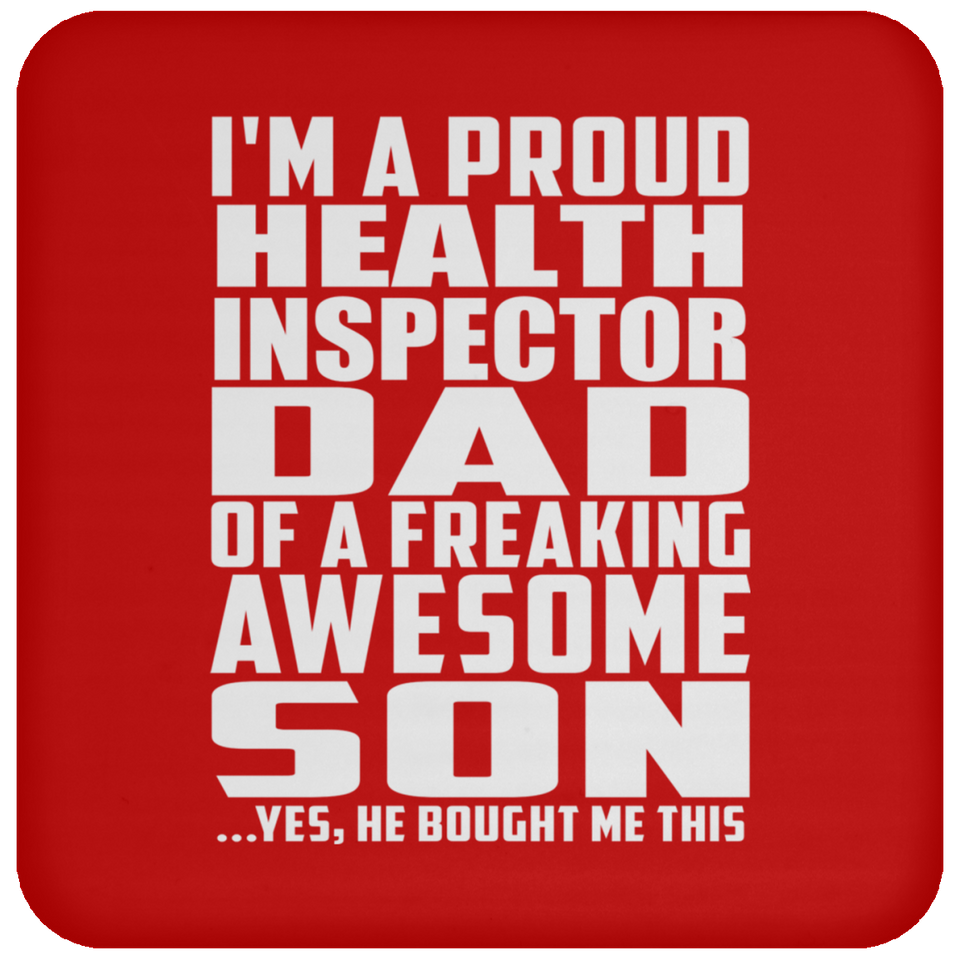 Proud Health Inspector Dad Of Awesome Son - Drink Coaster
