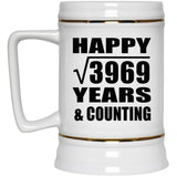 Happy 63rd Anniversary Square Root of 3969 Years & Counting - Beer Stein