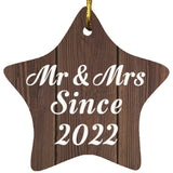 2nd Anniversary Mr & Mrs Since 2022 - Star Ornament D