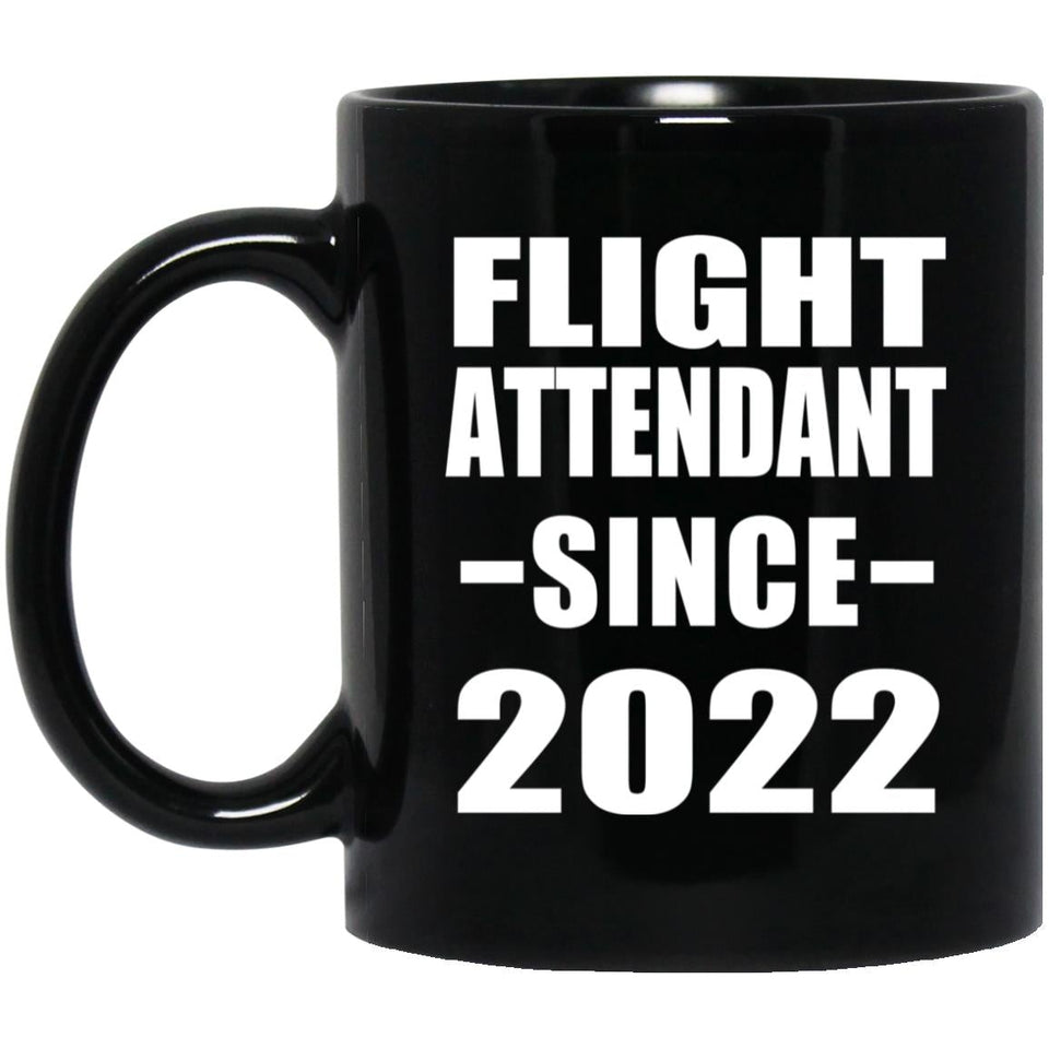 Flight Attendant Since 2022 - 11oz Coffee Mug Black
