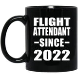 Flight Attendant Since 2022 - 11oz Coffee Mug Black