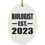 Biologist Established EST. 2023 - Oval Ornament