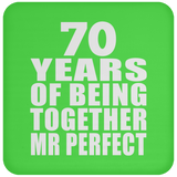70th Anniversary 70 Years Of Being Mr Perfect - Drink Coaster