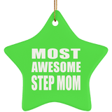 Most Awesome Step Mom - Star Ornament