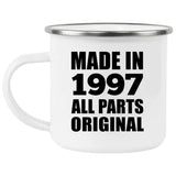 27th Birthday Made in 1997 All Parts Original - 12oz Camping Mug