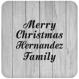 Merry Christmas Hernandez Family - Drink Coaster F