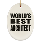 World's Best Architect - Oval Ornament