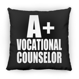 A+ Vocational Counselor - Throw Pillow Black