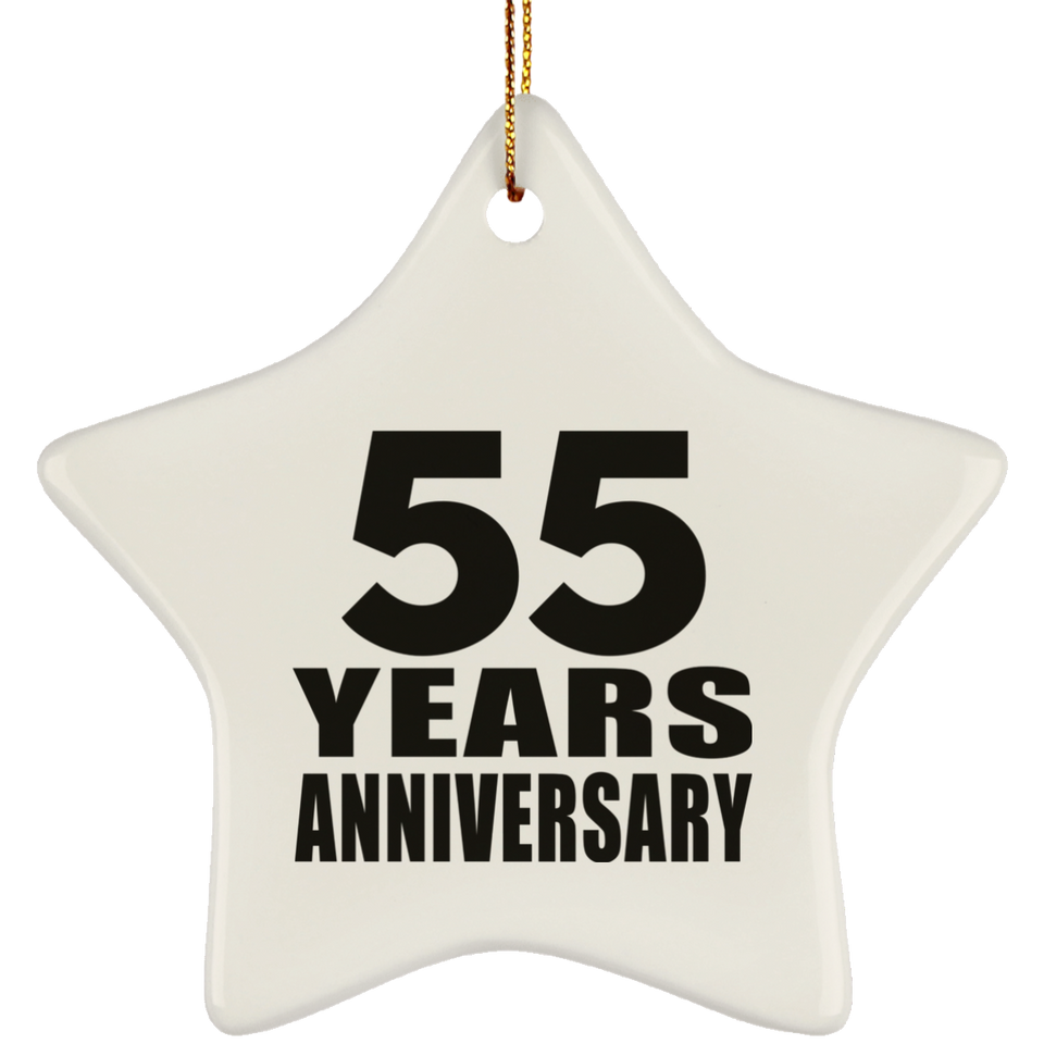 55th Anniversary 55 Years - Star Ornament