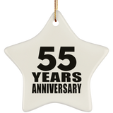 55th Anniversary 55 Years - Star Ornament