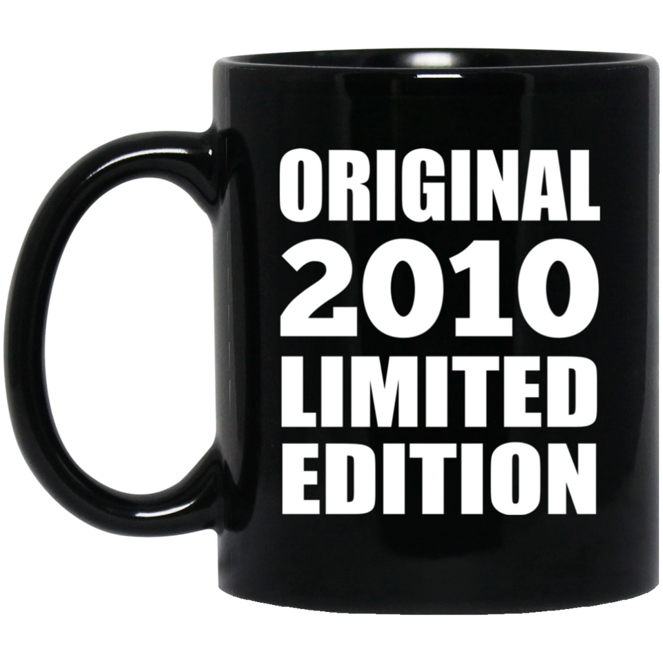 14th Birthday Original 2010 Limited Edition - 11oz Coffee Mug Black