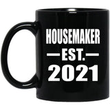 Housemaker Established EST. 2021 - 11oz Coffee Mug Black