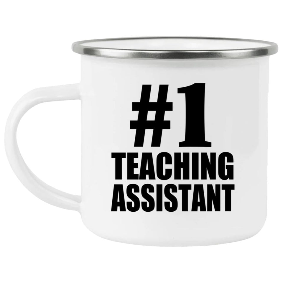 Number One #1 Teaching Assistant - 12oz Camping Mug