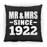 102nd Anniversary Mr & Mrs Since 1922 - Throw Pillow Black