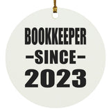 Bookkeeper Since 2023 - Circle Ornament