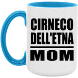 Cirneco Dell'etna Mom - 15oz Accent Mug Blue
