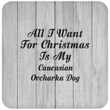 All I Want For Christmas Is My Caucasian Ovcharka Dog - Drink Coaster F