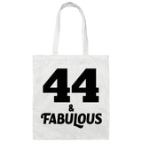 44th Birthday 44 & Fabulous - Tote Bag White