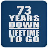73rd Anniversary 73 Years Down Lifetime To Go - Drink Coaster
