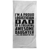 Proud Logistician Dad Of Awesome Daughter - Hand Towel