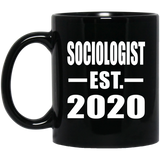 Sociologist Established EST. 2020 - 11oz Coffee Mug Black