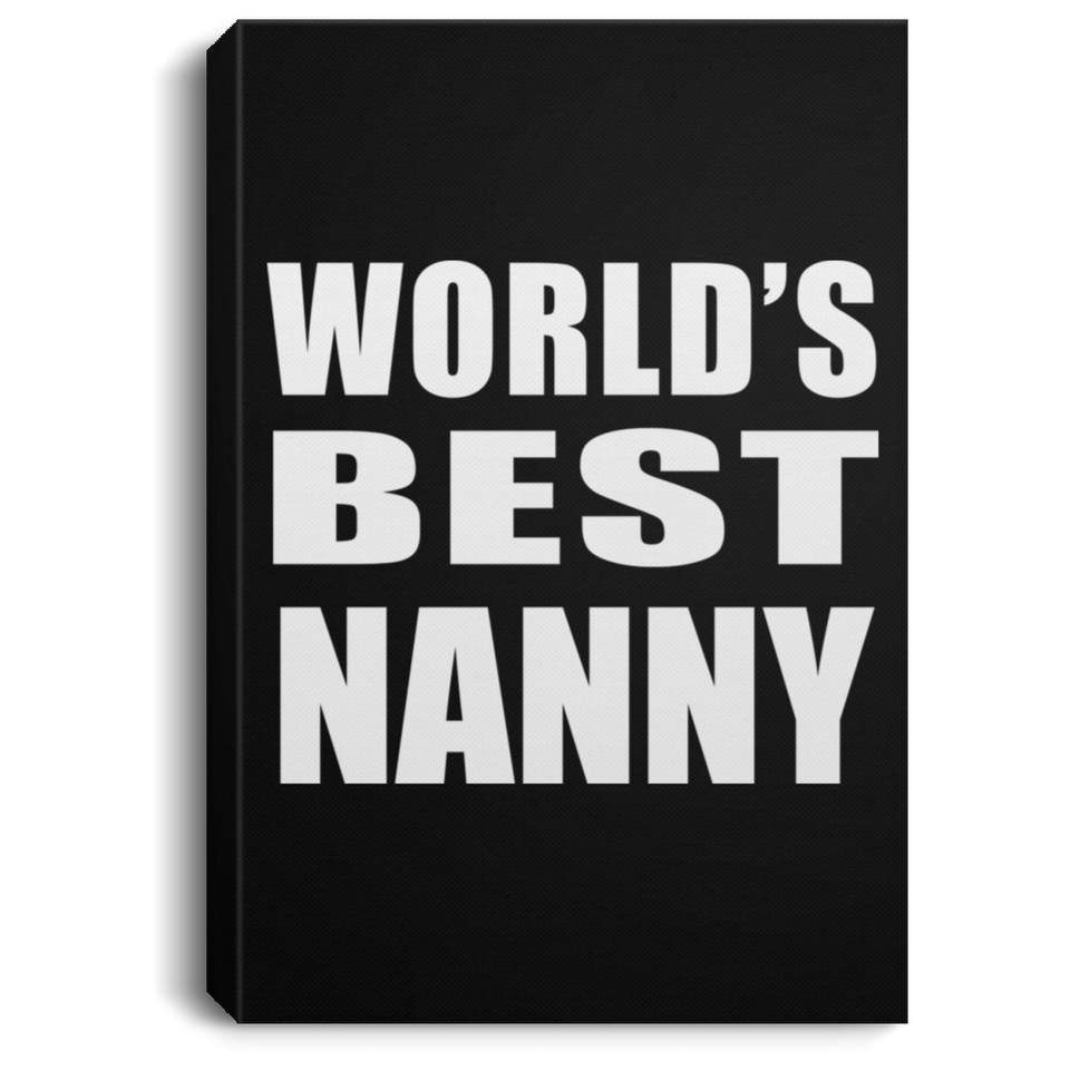 World's Best Nanny - Canvas Portrait