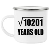 101st Birthday Square Root of 10201 Years Old - 12oz Camping Mug