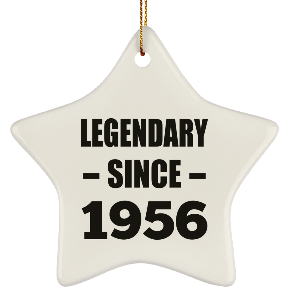 68th Birthday Legendary Since 1956 - Star Ornament