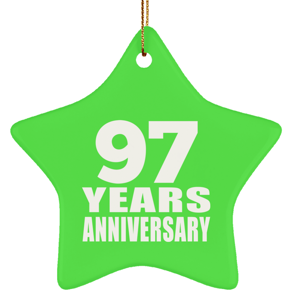 97th Anniversary 97 Years - Star Ornament